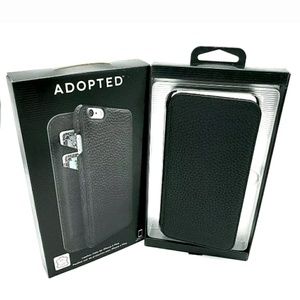 Adopted Black Leather Folio iPhone 6+/6s Plus Case